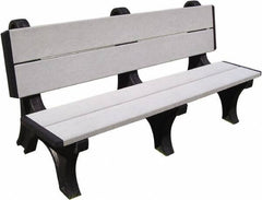 Vestil - 4' Long x 28" Wide, Recycled Plastic Bench Seat - Exact Tool & Supply