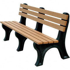 Vestil - 6' Long x 26-1/4" Wide, Recycled Plastic Bench Seat - Exact Tool & Supply