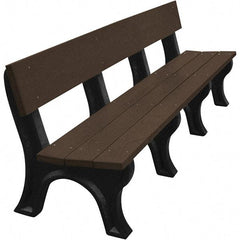 Vestil - 8' Long x 26-1/4" Wide, Recycled Plastic Bench Seat - Exact Tool & Supply