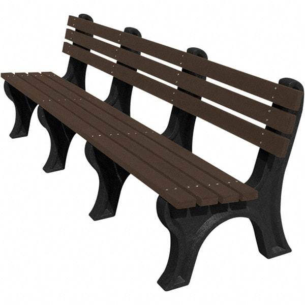 Vestil - 8' Long x 26-1/4" Wide, Recycled Plastic Bench Seat - Exact Tool & Supply