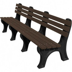 Vestil - 8' Long x 26-1/4" Wide, Recycled Plastic Bench Seat - Exact Tool & Supply