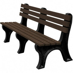 Vestil - 6' Long x 26-1/4" Wide, Recycled Plastic Bench Seat - Exact Tool & Supply
