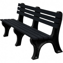 Vestil - 6' Long x 26-1/4" Wide, Recycled Plastic Bench Seat - Exact Tool & Supply