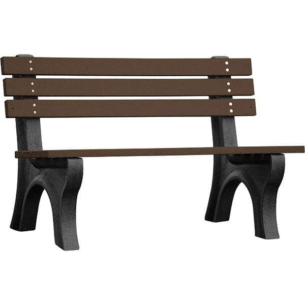 Vestil - 4' Long x 26-1/4" Wide, Recycled Plastic Bench Seat - Exact Tool & Supply