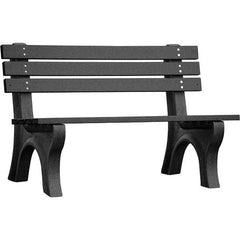 Vestil - 4' Long x 26-1/4" Wide, Recycled Plastic Bench Seat - Exact Tool & Supply