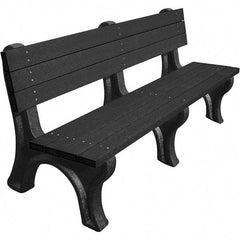 Vestil - 6' Long x 26-1/8" Wide, Recycled Plastic Bench Seat - Exact Tool & Supply