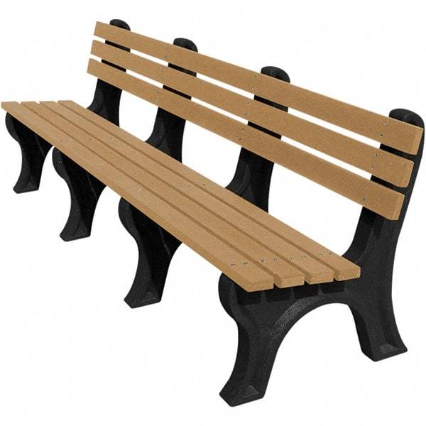 Vestil - 8' Long x 26-1/4" Wide, Recycled Plastic Bench Seat - Exact Tool & Supply