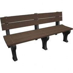 Vestil - 6' Long x 26-1/4" Wide, Recycled Plastic Bench Seat - Exact Tool & Supply