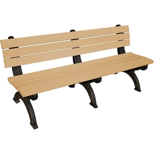 Vestil - 6' Long x 29" Wide, Recycled Plastic Bench Seat - Exact Tool & Supply
