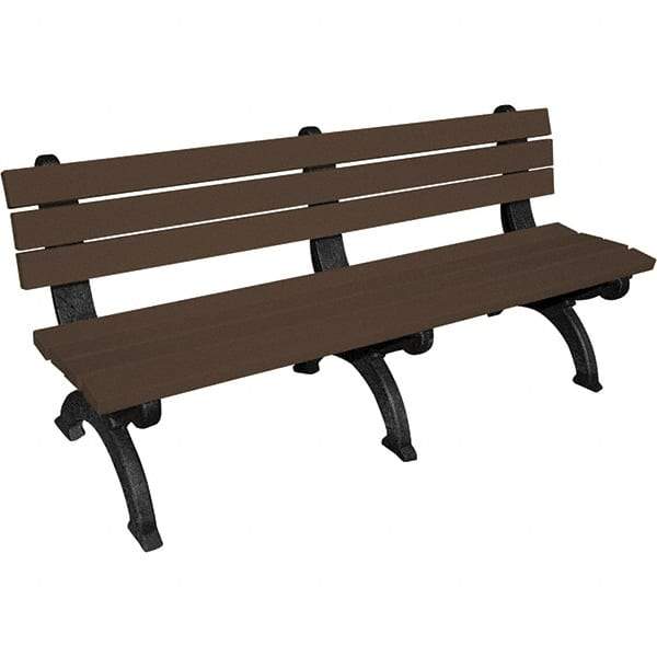 Vestil - 6' Long x 29" Wide, Recycled Plastic Bench Seat - Exact Tool & Supply