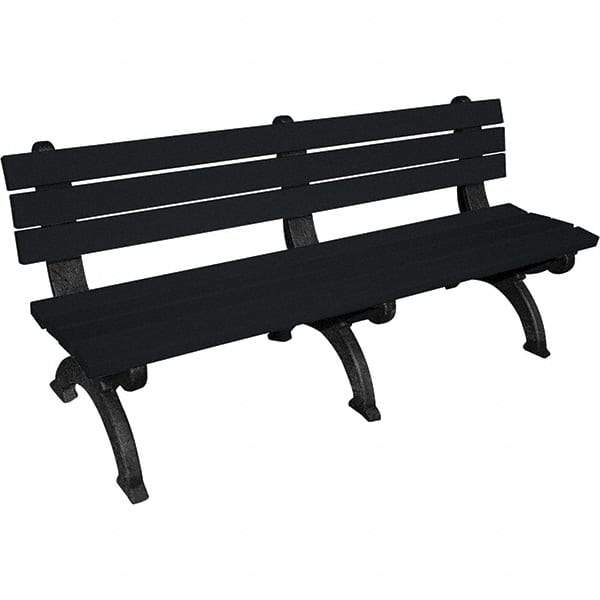 Vestil - 6' Long x 29" Wide, Recycled Plastic Bench Seat - Exact Tool & Supply