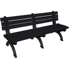 Vestil - 6' Long x 29" Wide, Recycled Plastic Bench Seat - Exact Tool & Supply