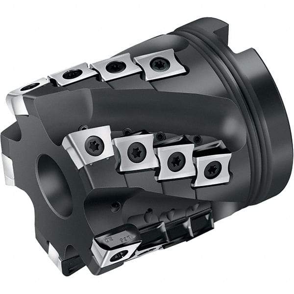 Walter - 63mm Cut Diam, 27mm Arbor Diam, 46mm Max Depth of Cut, Indexable Square-Shoulder Face Mill - 90° Lead Angle, 70mm High, XNHX1306..R & LNHX120604R Insert Compatibility, Through Coolant, Series M3255 - Exact Tool & Supply