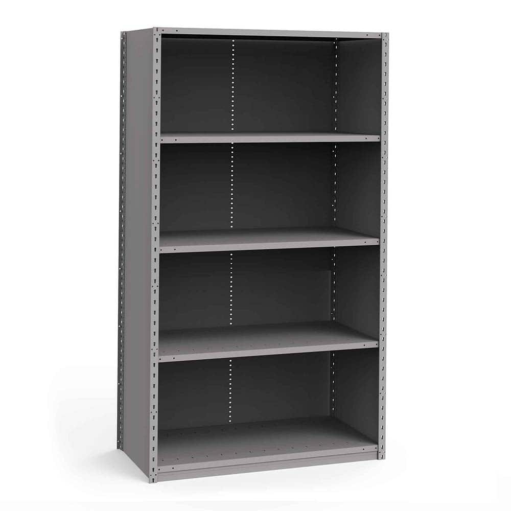 Rousseau Metal - Closed Shelving Units; Type: Starter Unit ; Load Capacity (Lb.): 3500.000 ; Number of Shelves: 5 ; Height (Inch): 87 ; Width (Inch): 48 ; Depth (Inch): 24 - Exact Tool & Supply