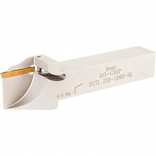 Iscar - External Thread, 150mm OAL, Right Hand Indexable Grooving Cutoff Toolholder - 20mm Shank Height x 20mm Shank Width, DGN Insert Style, DGT Toolholder Style, Series Do-Grip - Exact Tool & Supply