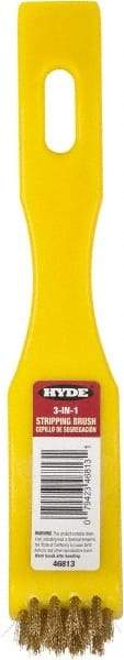 Hyde Tools - Wire Surface Preparation Brush - 2-1/2" Bristle Length, Nylon Handle - Exact Tool & Supply