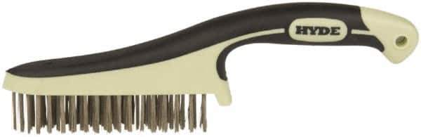 Hyde Tools - Stainless Steel Surface Preparation Wire Brush - 1" Bristle Length, 5" Wide - Exact Tool & Supply