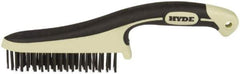 Hyde Tools - Steel Surface Preparation Wire Brush - 1" Bristle Length, 5" Wide - Exact Tool & Supply