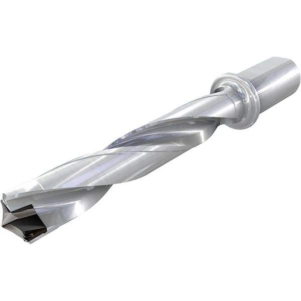Iscar - 1.417 to 1-29/64" Diam, 5xD, 7.08" Max Drill Depth, 1-1/4" Shank Diam, 11.08" OAL, Replaceable Tip Drill - HFP-IQ Insert, 36 Seat Size, DFN Toolholder, Series ChamIOdrill - Exact Tool & Supply