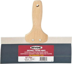 Hyde Tools - 10" Wide Flexible Blade Steel Joint Knife - Flexible, Hardwood Handle - Exact Tool & Supply