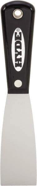 Hyde Tools - 1-1/2" Wide Flexible Blade Carbon Steel Putty Knife - Flexible, Nylon Handle - Exact Tool & Supply