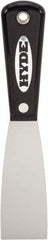 Hyde Tools - 1-1/2" Wide Flexible Blade Carbon Steel Putty Knife - Flexible, Nylon Handle - Exact Tool & Supply