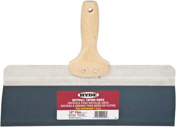 Hyde Tools - 14" Wide Flexible Blade Steel Joint Knife - Flexible, Hardwood Handle - Exact Tool & Supply