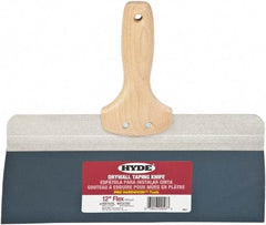 Hyde Tools - 12" Wide Flexible Blade Steel Joint Knife - Flexible, Hardwood Handle - Exact Tool & Supply