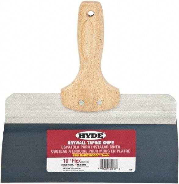 Hyde Tools - 10" Wide Flexible Blade Steel Joint Knife - Flexible, Hardwood Handle - Exact Tool & Supply