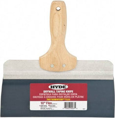 Hyde Tools - 10" Wide Flexible Blade Steel Joint Knife - Flexible, Hardwood Handle - Exact Tool & Supply