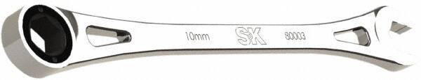 SK - 10mm 6 Point Combination Wrench - 7-3/4" OAL, Steel, Full Polish Finish - Exact Tool & Supply