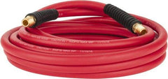 PRO-SOURCE - 1/4" ID x 0.4921" OD 25' Long Multipurpose Air Hose - MNPT x MNPT Ends, 300 Working psi, -40 to 180°F, 1/4" Fitting, Red - Exact Tool & Supply