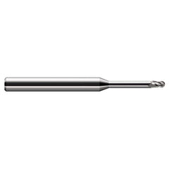 Harvey Tool - 0.1" Diam, 0.15" LOC, 3 Flute Solid Carbide Ball End Mill - Exact Tool & Supply