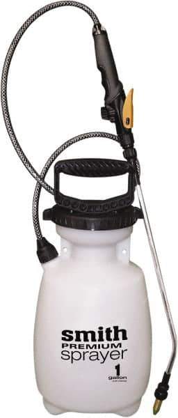 Smith Performance Sprayers - 1 Gal Chemical Safe Garden Hand Sprayer - Use with Cleaners/Degreasers, Polyethylene Tank, Funnel Mouth, Reinforced Hose - Exact Tool & Supply