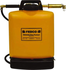 Smith Indian - 5 Gal Chemical Safe Garden Fire Pump - Polyethylene Tank, Wide Mouth, Reinforced Hose - Exact Tool & Supply