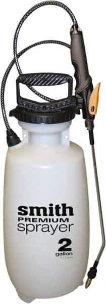 Smith Performance Sprayers - 2 Gal Chemical Safe Garden Hand Sprayer - Use with Cleaners/Degreasers, Polyethylene Tank, Funnel Mouth, Reinforced Hose - Exact Tool & Supply
