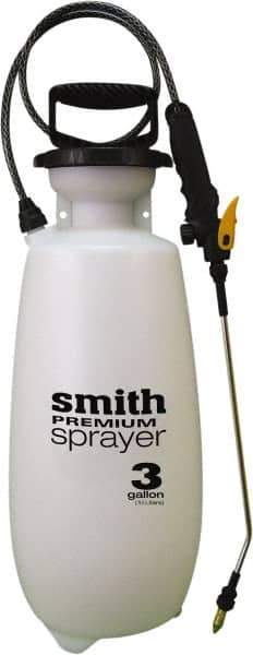 Smith Performance Sprayers - 3 Gal Chemical Safe Garden Hand Sprayer - Use with Cleaners/Degreasers, Polyethylene Tank, Funnel Mouth, Reinforced Hose - Exact Tool & Supply