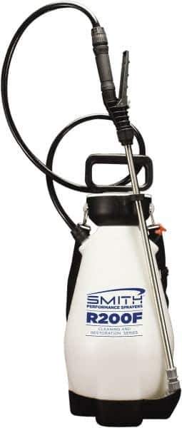Smith Performance Sprayers - 2 Gal Chemical Safe Garden Hand Sprayer - Use with Cleaners/Degreasers, Polyethylene Tank, Funnel Mouth, Reinforced Hose - Exact Tool & Supply
