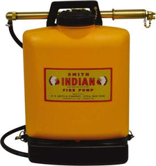 Smith Indian - 5 Gal Chemical Safe Garden Fire Pump - Polyethylene Tank, Wide Mouth, Reinforced Hose - Exact Tool & Supply