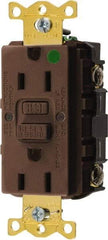Hubbell Wiring Device-Kellems - 1 Phase, 5-15R NEMA, 125 VAC, 15 Amp, GFCI Receptacle - 2 Pole, Back and Side Wiring, Hospital Grade - Exact Tool & Supply