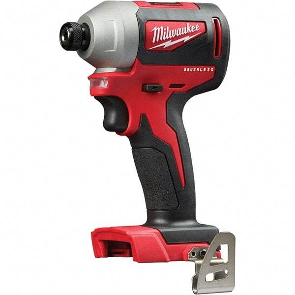 Milwaukee Tool - 18 Volt, 1/4" Drive, 133 Ft/Lb Torque, Cordless Impact Driver - Pistol Grip Handle, 3200 RPM, Lithium-Ion, Bare Tool - Exact Tool & Supply