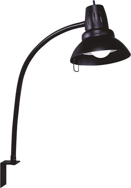 Electrix - 22 Inch, Gooseneck, L Bracket Wall, LED, Black, General Purpose Task Light - 11 Watt, 100 to 120 Volt, Nonmagnifying - Exact Tool & Supply