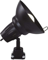 Electrix - 9 Inch, Ball Joint, Direct Mounted, LED, Black, General Purpose Task Light - 11 Watt, 100 to 120 Volt, Nonmagnifying - Exact Tool & Supply
