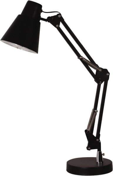 Electrix - 22 Inch, Articulated, Base, LED, Black, Desk Light - 5 Watt, 100 to 120 Volt, Nonmagnifying - Exact Tool & Supply