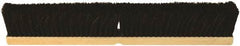 O-Cedar - 24" Medium Duty Tampico Push Broom - 3" Bristle Length, Wood Block, Threaded Handle Connection, Handle Sold Separately - Exact Tool & Supply
