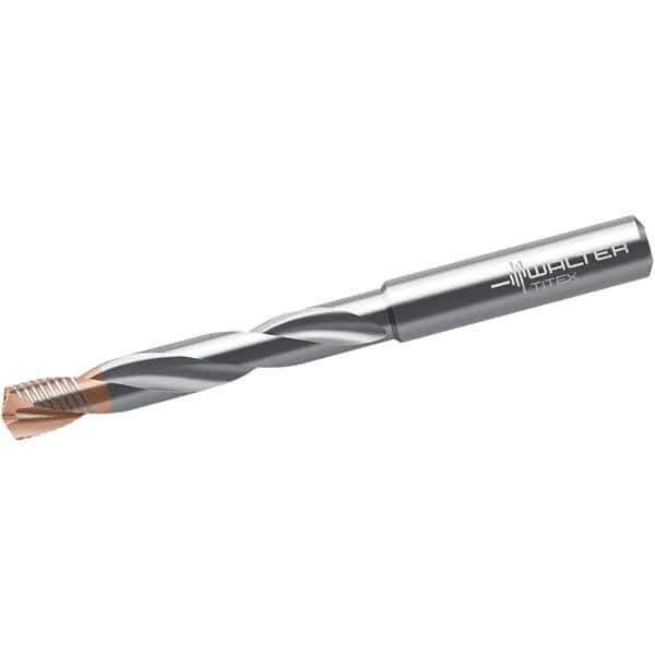 Walter-Titex - 4.2mm 140° Solid Carbide Jobber Drill - Tinal/AlCrN Finish, Right Hand Cut, Spiral Flute, Straight Shank, 74mm OAL - Exact Tool & Supply