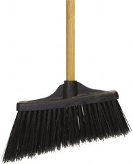 O-Cedar - 12" Wide, Black PET Bristles, 48" Wood Handle, Angled Broom - Exact Tool & Supply