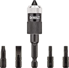 DeWALT - 6 Piece, Screwdriver Bit Set - #2, 1/4" Drive, Slotted, Phillips, Square Point - Exact Tool & Supply