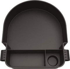 Banner Stakes - 4-1/4" High x 19-3/8" Long x 16-3/4" Wide Barrier Accessory Tray - Nylon/Polyester, Matte Finish, Black, Use with Banner Stakes Plus Cart Package - Exact Tool & Supply