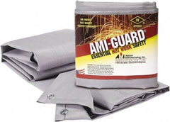 Auburn Mfr - 8' High x 6' Wide x 0.016" Thick Fiberglass Welding Curtain - Gray, Grommet - Exact Tool & Supply